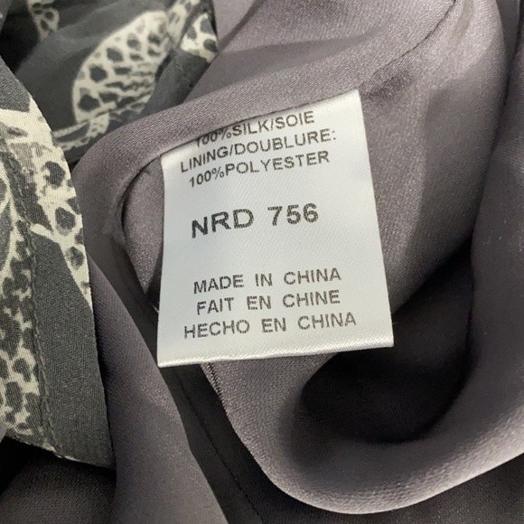 * NWT Winter Kate Silk Maxi Dress Size XS Grey/White Florence Blouson Snake - Picture 8 of 9